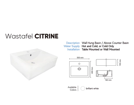 WASTAFEL CITRINE PUTIH